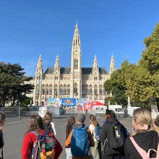 Novogotická budova radnice Wiener Rathaus